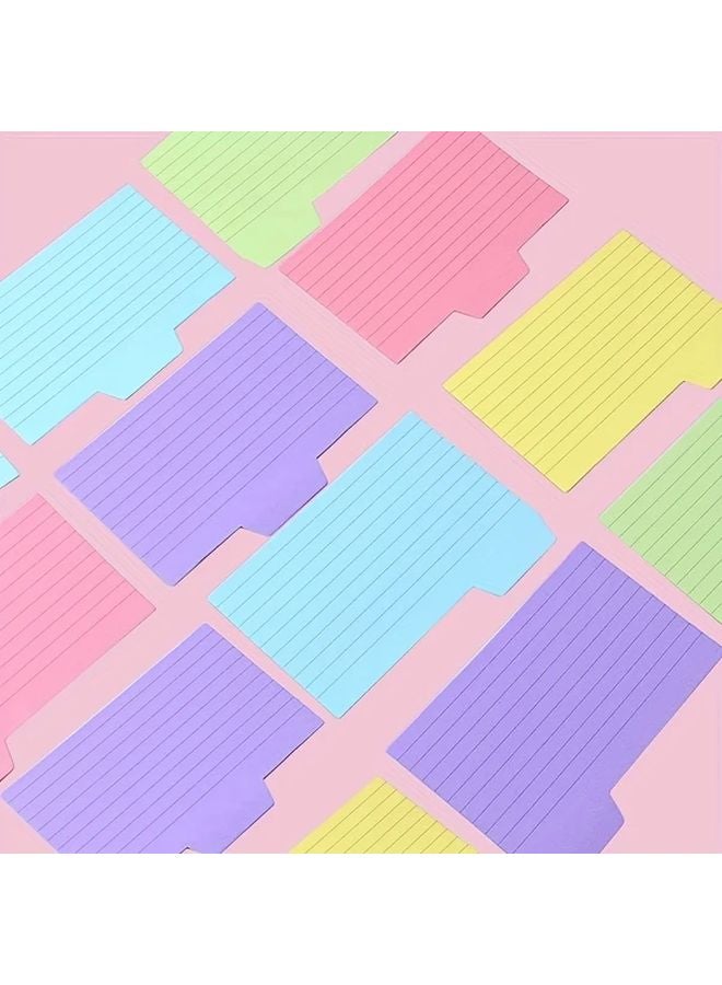 1 Pack 5x3 Inch Colorful Tabbed Index Card Dividers 5 Colors 50 Cards Each - Image 5